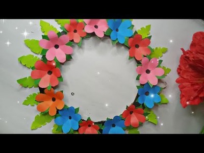 How to make easy flower wall hanging wallmat || easy craft || samaita art and craft
