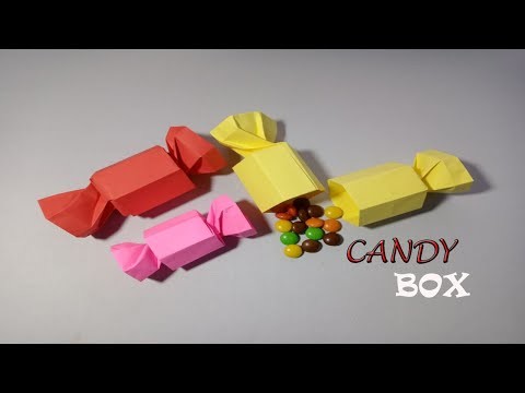 How to make origami CANDY BOX NO GLUE | Origami Christmas candy box | Origami  Paper Craft