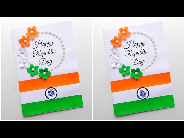 How to make republic day greeting card.handmade greeting card easy.beautiful card easy.#shorts