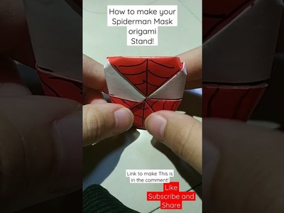 How to make Spiderman Mask origami stand!