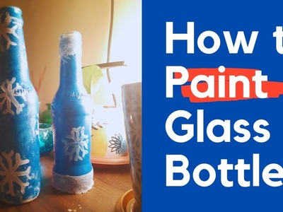 How To Paint Glass Bottle | Bottle Painting | DIY Bottle Art  #bottleart #diy #withme