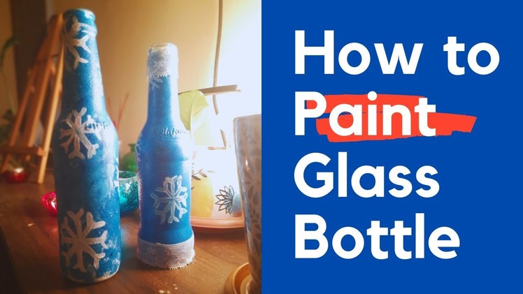 How To Paint Glass Bottle | Bottle Painting | DIY Bottle Art  #bottleart #diy #withme