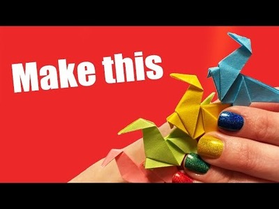 I teach you how to make an origami dino and paint my nails