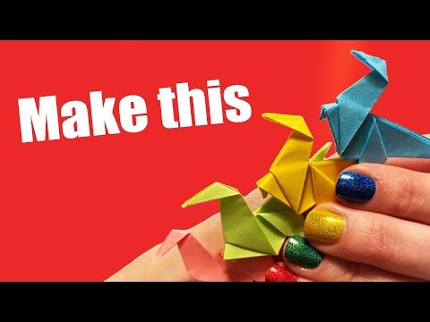 I teach you how to make an origami dino and paint my nails