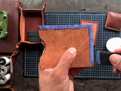 [Leather Craft] Making a luxury Minimalist Leather Wallet . Free PDF Pattern