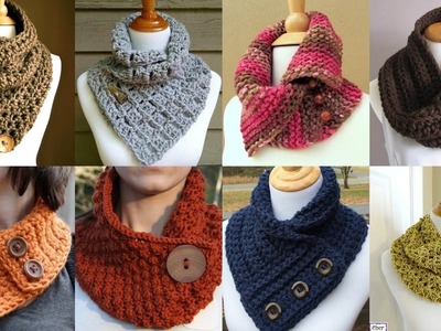Most demanding crochet knitted colourful neck warmer and cowl design for ladies winter fashion