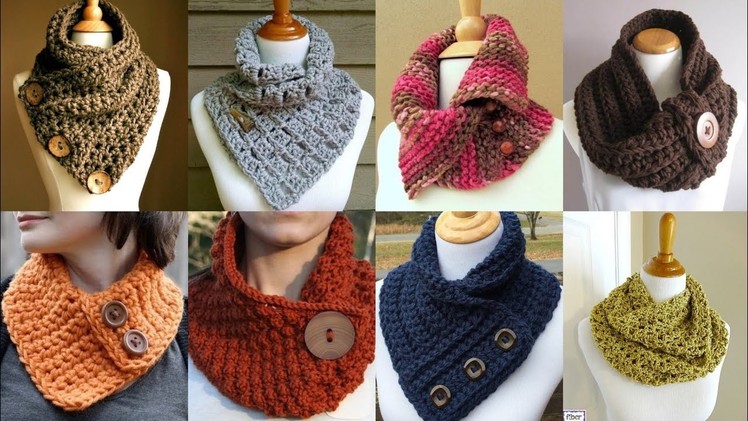 Most demanding crochet knitted colourful neck warmer and cowl design for ladies winter fashion