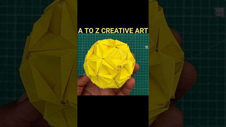 Origami Kusudama Ball making At Home | Paper Craft Idea's#shorts #atozcreativeart #ajadanand