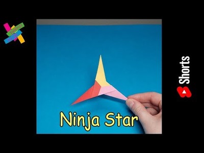 Origami NINJA STAR (Shuriken v.2) | How to make paper Ninja shuriken easy | Fold tutorial #Shorts
