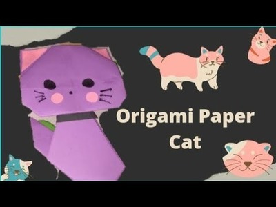 Origami paper cat ????.Handmade paper cat making ideas.Easy paper cat making ideas.Cute paper cat ????