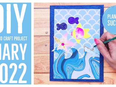 Personalized Diary Aqua Theme | New Year Diary 2022 | Handmade | DIY | Art and Craft | M&P Bliss