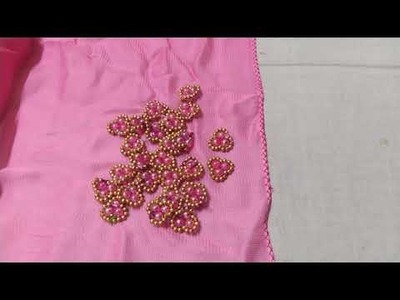 #saree #kuchu #593 #new #design #grand #bridal #border #lace #making #beads #plainkuchu #tasselsdiy