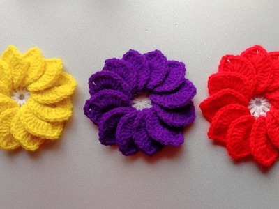 Super Easy woolen flower || Crochet Flowers || Woolen flower || Woolen art