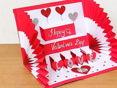 Valentines day Card ideas.Handmade Greeting Card.How to make Valentine's day card
