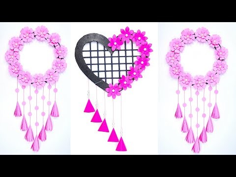 Wall hanging craft ideas | wall hanging | diy wall hanging | home decorating ideas | paper flowers