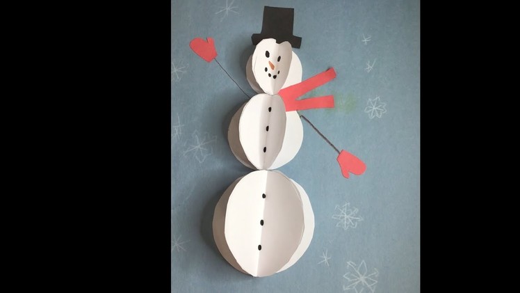 3D Snowman craft idea #shorts #snowman #winter #art #3dart #craft