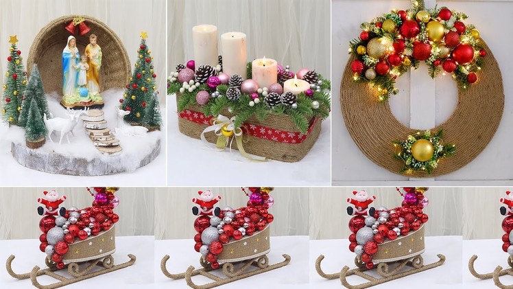 8 Jute craft Christmas decorations ideas, 8 Christmas decoration ideas
