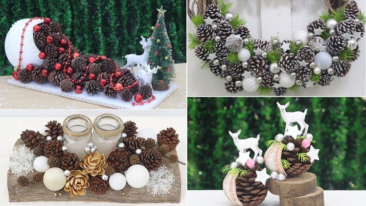 Christmas decoration ideas with pine cones,10 pine cones craft idea