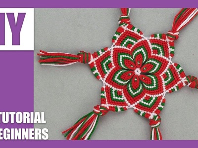 Christmas Mandala Flower Macrame Friendship Bracelets | Easy Tutorial for Beginner