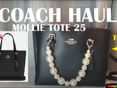 COACH HAUL 21 - Mollie Tote 25 - DIY Styling with different straps, Unbox, Review, WIMB | RaqReview