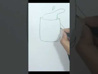 Coffee Cup Drawing | How to draw Coffee | #shorts