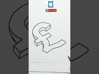 Currency sign | 3D drawing | 3D currency signs | 3D art | 3D drawing tricks | viral art