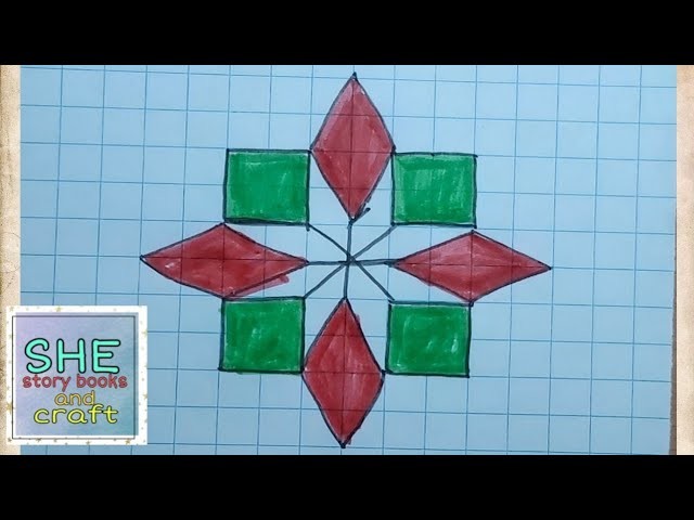 DRAWING VIDEO | GRAPH PAPER DRAWING | HOW TO DRAW ON GRAPH PAPER | EASY DRAWING FOR BEGINNERS |