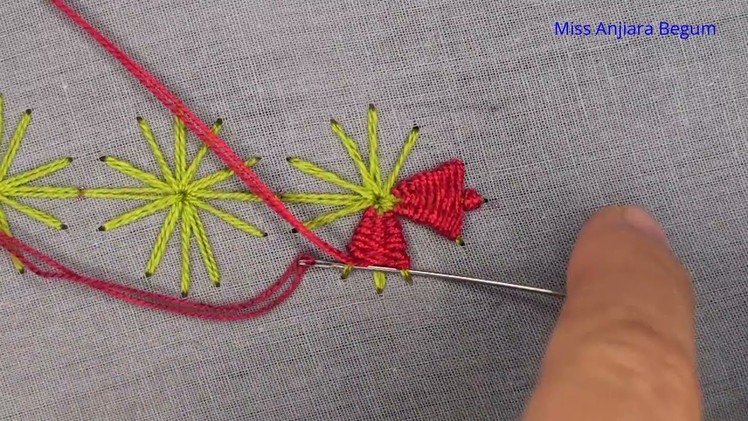 Hand Embroidery Designs, Borderline Tutorial for Beginners, Embroidery Tutorial by Hand-531