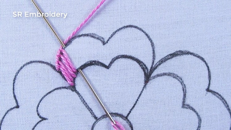 Hand Embroidery Super Easy Unique Buttonhole Stitch Variation Beautiful Flower Design Needle Work tu