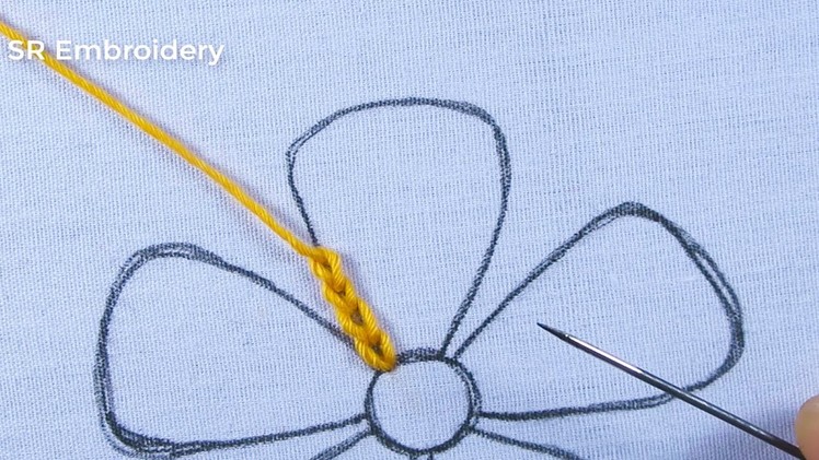 Hand Embroidery Super Unique Padded Pump Lace Stitch Needle Work Easy Flower Making Tutorial