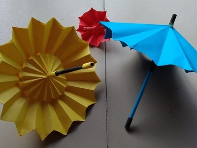 How to make a paper umbrella that open and close. Very easy