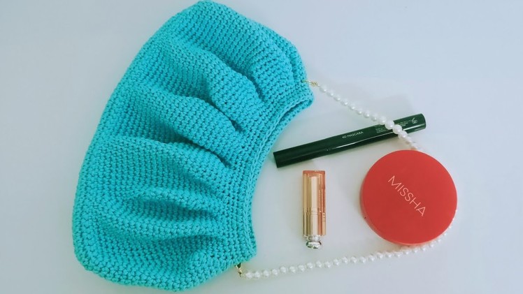 Móc túi cầm tay hoạ tiết nếp gấp. Crochet Hand bag. shoulder bag with pleated pattern #crochet #bag