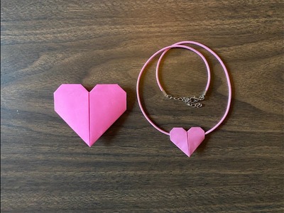 Origami Paper Heart (Necklace)