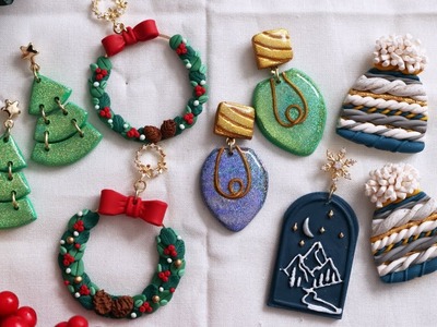 Polymer Clay Christmas Earring Compilation! Amazing Holiday DIY Earrings!