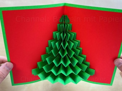 Pop Up Weihnachtskarten basteln mit Papier ???? Weihnachtsgeschenke selber machen - Basteln Weihnachten