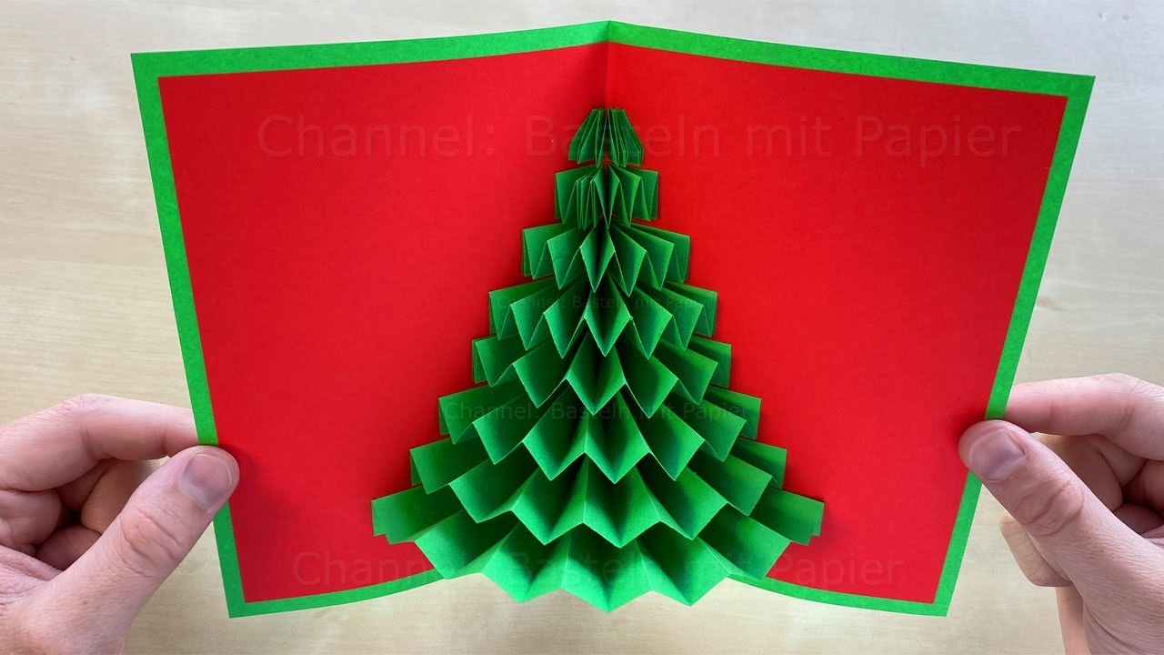 Pop Up Weihnachtskarten basteln mit Papier ???? Weihnachtsgeschenke