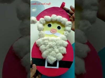 Santa Claus craft ideas.how to make Santa Claus with waste material#craft #shorts #easy #decoration