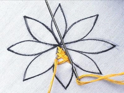Super Unique Flower Embroidery Tutorial - Easy Flower Hand Embroidery - Flower Embroidery Design