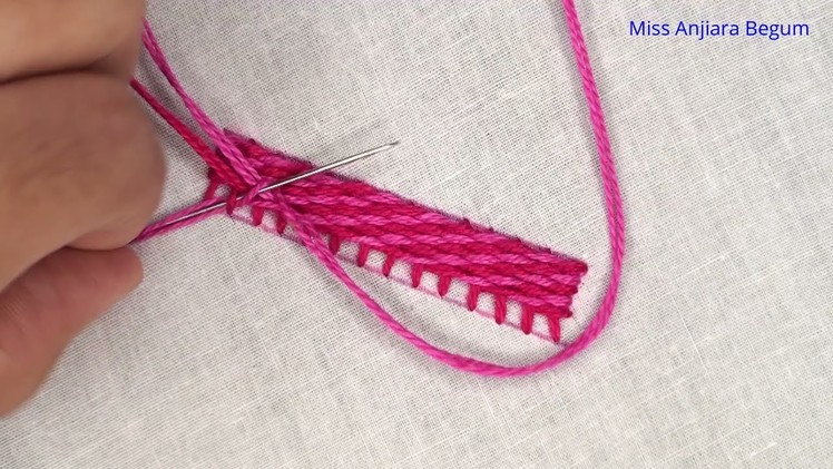 Weave stitch Variation Tutorial, Hand Embroidery New Stitch Designs
