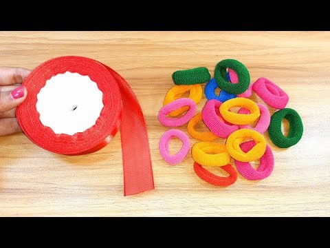 2 AMAZING TECHNIC FOR CRAFTING USING OLD HAIR BAND & COLOR RIBBON | BEST OUT OF WASTE