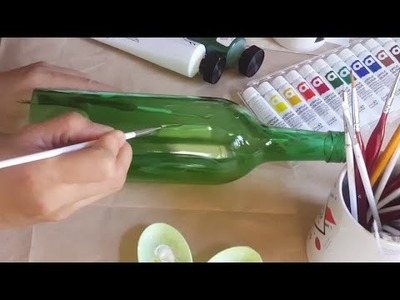 3 Beautiful Flower Painting Ideas | Easy and Simple Bottle Art