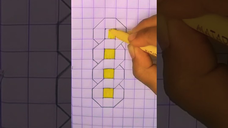 3D Trick Drawing On Graph Paper #shorts #viral #3ddrawing #easydrawing #3dtrick