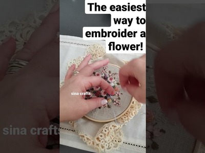 Bullion stitch! The easiest technique for hand embroidery flower!