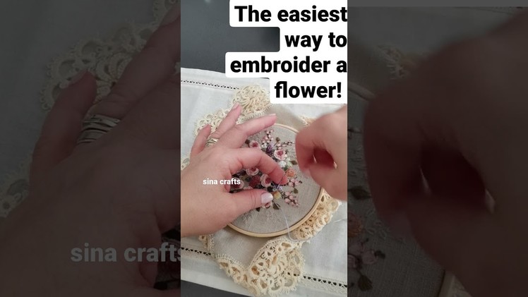 Bullion stitch! The easiest technique for hand embroidery flower!