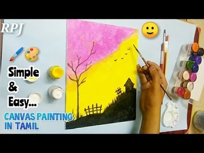 ????️Canvas painting in Tamil ????.#RPJeysri arts & crafts ????