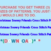 Christmas Snowy Friends Cross Stitch Pattern***L@@K***Buyers Can Download Your Pattern As Soon As They Complete The Purchase
