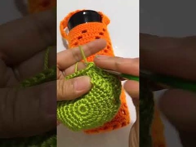 Crochet coffee cozy pattern - crochet coffee cup cozy tutorial, coffee cozy pattern #Shorts
