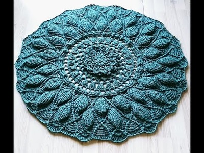 Crochet home rug #47 easy pattern. crochet mandala.Cómo ganchillo mandala.چگونه ماندلا را ترک کنیم