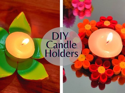 DIY Candle Holders || 5 Min crafts || Clay crafts || Tea light candle holders ||