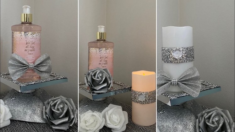 DIY old items into a Repurposed Beauty. Candle Holder. Hand Lotion Holder: Use your imagination